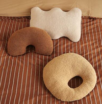 HKM-586003 Velvet Geometric Shape Loop Pillow - Soft Cushions for Living Room and Sofa, Various Colors Available