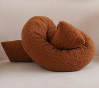 HKM-586003 Velvet Geometric Shape Loop Pillow - Soft Cushions for Living Room and Sofa, Various Colors Available