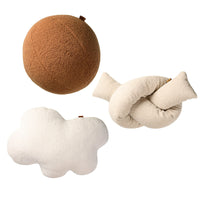 HKM-586003 Velvet Geometric Shape Loop Pillow - Soft Cushions for Living Room and Sofa, Various Colors Available