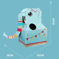 HKM-586323 Creative Wearable Dinosaur Cardboard Costume for Kids - DIY Role Play Toy