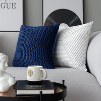 HKM-586387 Light Luxury Velvet Pillowcase 45x45cm with Washing Guidelines