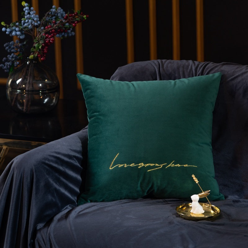 HKM-586387 Light Luxury Velvet Pillowcase 45x45cm with Washing Guidelines