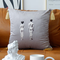 HKM-586387 Light Luxury Velvet Pillowcase 45x45cm with Washing Guidelines