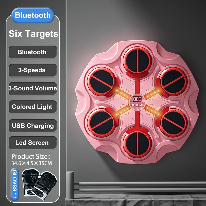 HKM-586579 Wireless LED Boxing Target Training Machine for Kids and Teens - Interactive Rhythm Reaction Game Toy