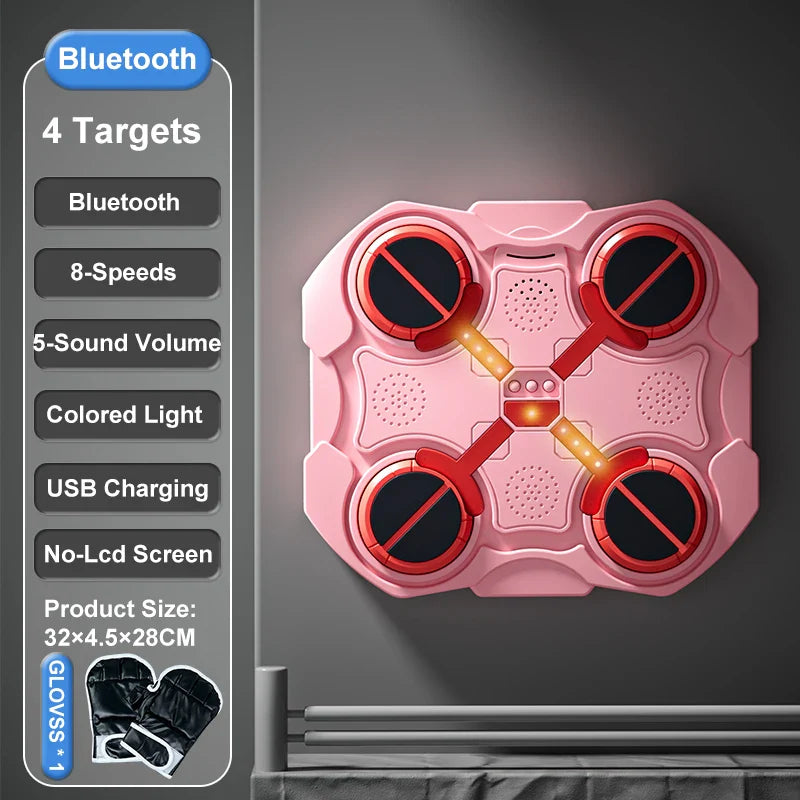 HKM-586579 Wireless LED Boxing Target Training Machine for Kids and Teens - Interactive Rhythm Reaction Game Toy