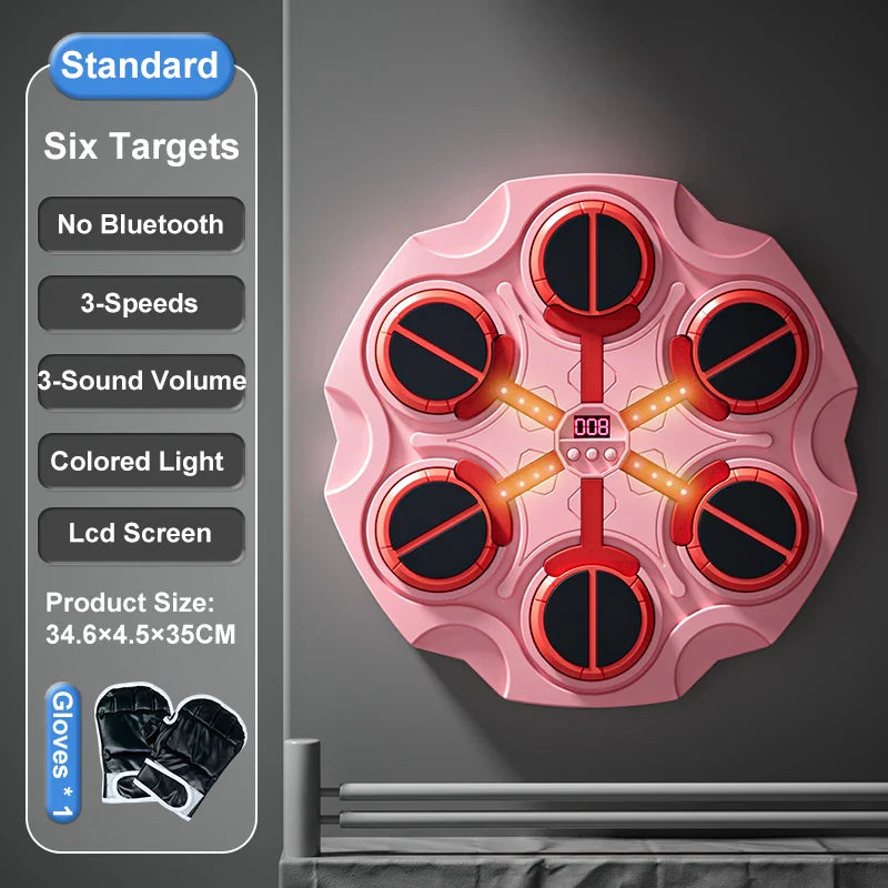 HKM-586579 Wireless LED Boxing Target Training Machine for Kids and Teens - Interactive Rhythm Reaction Game Toy