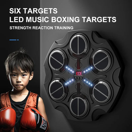 HKM-586579 Wireless LED Boxing Target Training Machine for Kids and Teens - Interactive Rhythm Reaction Game Toy