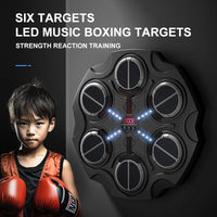 HKM-586579 Wireless LED Boxing Target Training Machine for Kids and Teens - Interactive Rhythm Reaction Game Toy