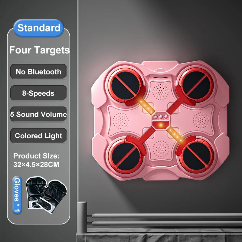 HKM-586579 Wireless LED Boxing Target Training Machine for Kids and Teens - Interactive Rhythm Reaction Game Toy