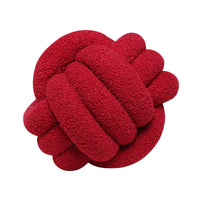 HKM-586643 Knotted Ball Pillow in Solid Color for Bedroom Comfort