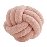 HKM-586643 Knotted Ball Pillow in Solid Color for Bedroom Comfort