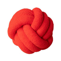 HKM-586643 Knotted Ball Pillow in Solid Color for Bedroom Comfort