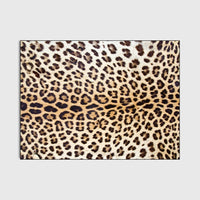 HKM-586643 Wild Yellow-Brown Leopard Print Polyester Carpet for Living Room or Bedroom