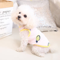 HKM-586771 Breathable Cotton Sling Dress and Vest for Pets in Blue and Pink