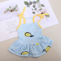 HKM-586771 Breathable Cotton Sling Dress and Vest for Pets in Blue and Pink