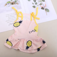 HKM-586771 Breathable Cotton Sling Dress and Vest for Pets in Blue and Pink