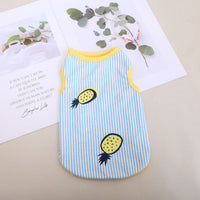 HKM-586771 Breathable Cotton Sling Dress and Vest for Pets in Blue and Pink
