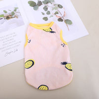 HKM-586771 Breathable Cotton Sling Dress and Vest for Pets in Blue and Pink