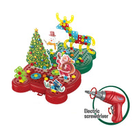 HKM-586899 Christmas Themed Educational DIY Nut Building Blocks Set for Kids 3D Puzzle Assembly Toy