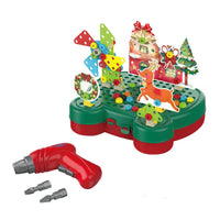 HKM-586899 Christmas Themed Educational DIY Nut Building Blocks Set for Kids 3D Puzzle Assembly Toy