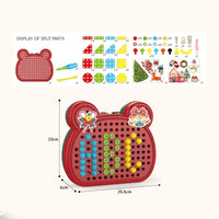 HKM-586899 Christmas Themed Educational DIY Nut Building Blocks Set for Kids 3D Puzzle Assembly Toy