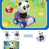HKM-586963 Press and Go Cute Cartoon Animal Mini Cars with 360 Degree Rotating Heads for Kids Ages 2-13