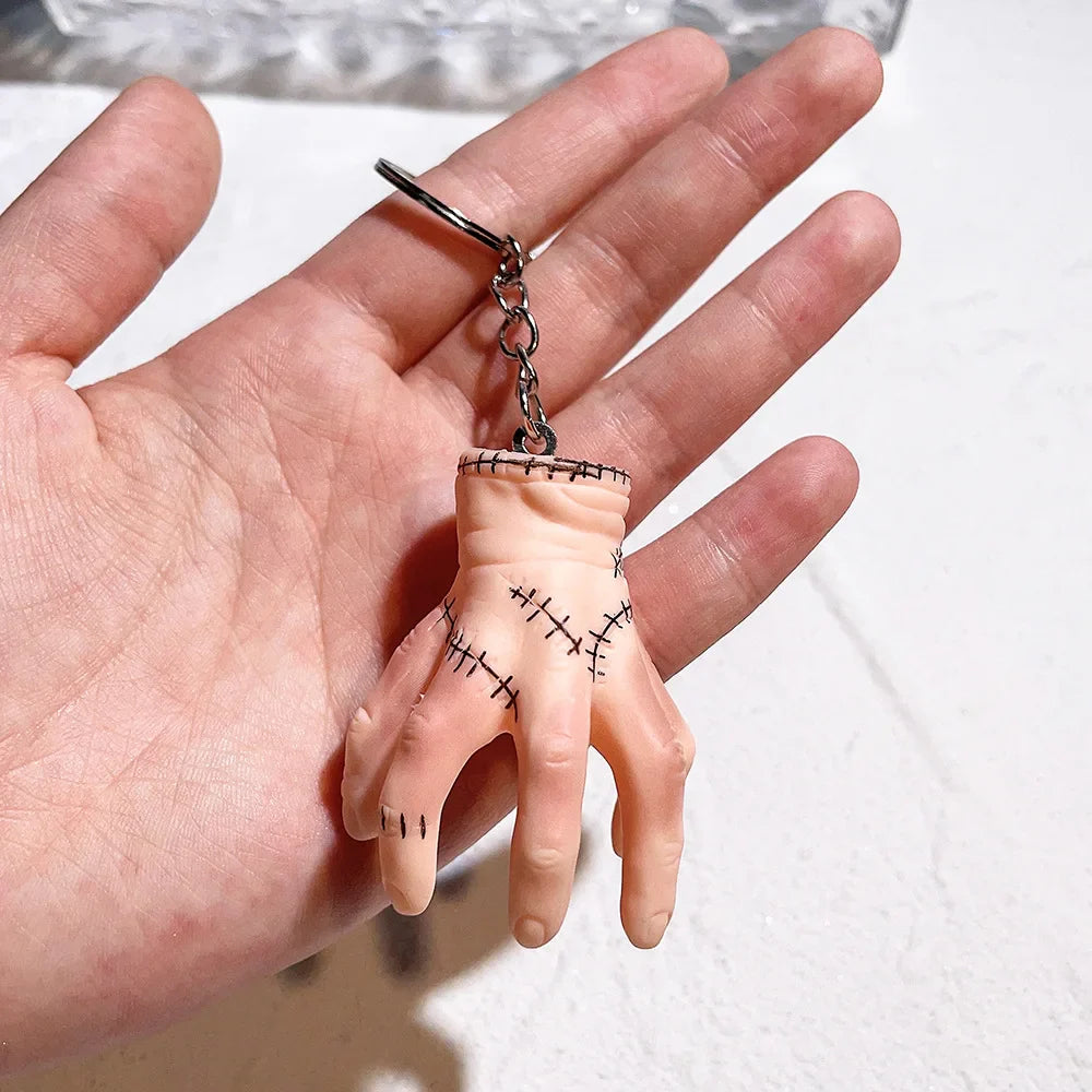 HKM-587155 Cute Cartoon Ring Doll Keychain for Car and Backpack Decoration - Silicone Rubber Pendant