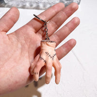 HKM-587155 Cute Cartoon Ring Doll Keychain for Car and Backpack Decoration - Silicone Rubber Pendant