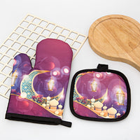 HKM-587155 Two-Piece Heat Insulation Gloves and Mat Set for High-Temperature Baking