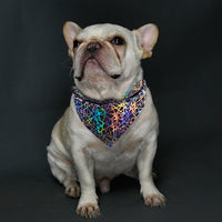 HKM-587475 Dog Scarf and Saliva Towel in Gray - Available in 3 Sizes (S/M/L) - Polyester Material