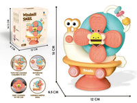 HKM-587475 Multifunctional Snail Suction Cup Spinner Toy for Babies and Toddlers