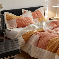 HKM-587475 Premium Velvet Bed Cover Set with Pillowcases – Solid Color, Creative Design, 230x245cm