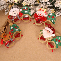 HKM-587603 Christmas Cartoon Themed Decoration Glasses for Children - Santa, Snowman, Deer, Bear Designs