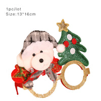 HKM-587603 Christmas Cartoon Themed Decoration Glasses for Children - Santa, Snowman, Deer, Bear Designs