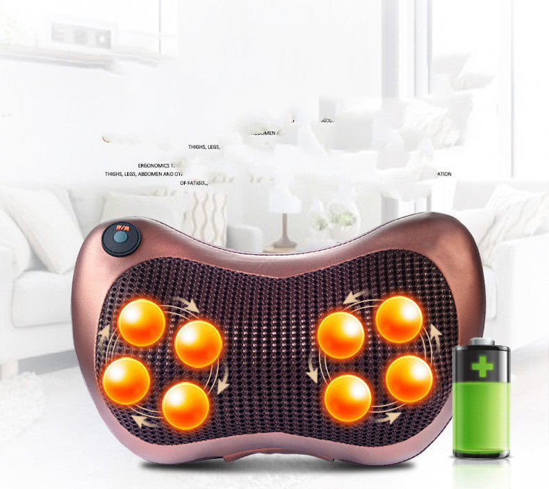 HKM-587603 Dual-Key Infrared Massage Pillow for Neck, Lumbar, and Full Body Relaxation