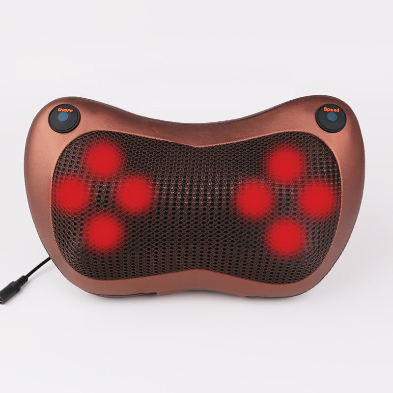 HKM-587603 Dual-Key Infrared Massage Pillow for Neck, Lumbar, and Full Body Relaxation