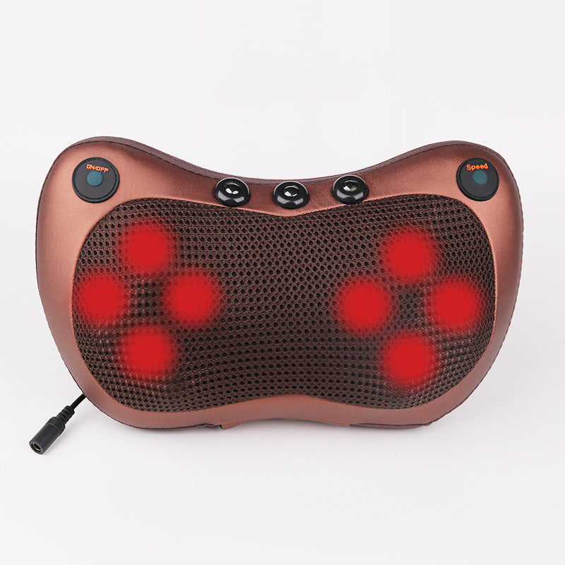 HKM-587603 Dual-Key Infrared Massage Pillow for Neck, Lumbar, and Full Body Relaxation