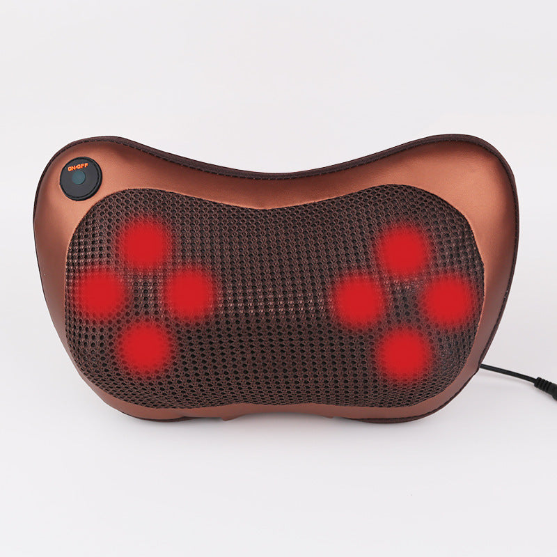 HKM-587603 Dual-Key Infrared Massage Pillow for Neck, Lumbar, and Full Body Relaxation