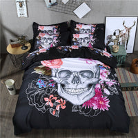 HKM-587795 Ethnic Wind Three-Piece Bed Set - Quilt Cover with Pillow Covers in Single, Queen, or King Sizes