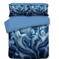 HKM-587795 Halloween-Themed 4-Piece Cotton Bedding Set - Duvet Cover and Pillow Cases in Twin, Full, Queen, or King Sizes