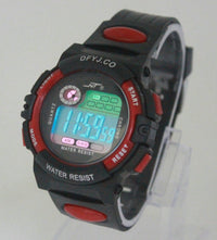 HKM-587987 Student Electronic Watch with Luminous Display, Alarm, Chronograph, and Calendar Features - Durable PVC Strap