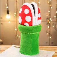HKM-588307 Cozy Cartoon Mushroom Plush Slippers for All Ages - Non-Slip Thermal Indoor Footwear