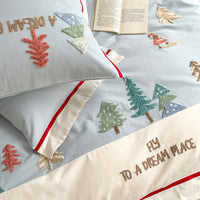 HKM-588307 Cozy Cartoon Style Cotton Bedding Set for Kids - Four-Piece, Autumn and Winter Design, Various Sizes Available