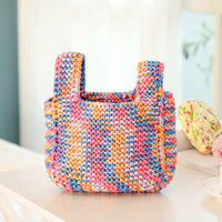 HKM-588307 Handmade Woven Handbag Material Kit with Yarn, Hooks, Markers, and Needles