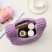 HKM-588307 Handmade Woven Handbag Material Kit with Yarn, Hooks, Markers, and Needles