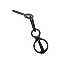 HKM-588307 High Strength Carbon Steel Horse Leash String Clips - Silver and Black (Pack of 3)