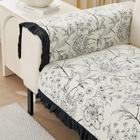 HKM-588371 Chenille Sofa Cushion Cover in Floral Patterns - Modern Non-Slip Design for All Seasons