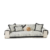 HKM-588371 Chenille Sofa Cushion Cover in Floral Patterns - Modern Non-Slip Design for All Seasons