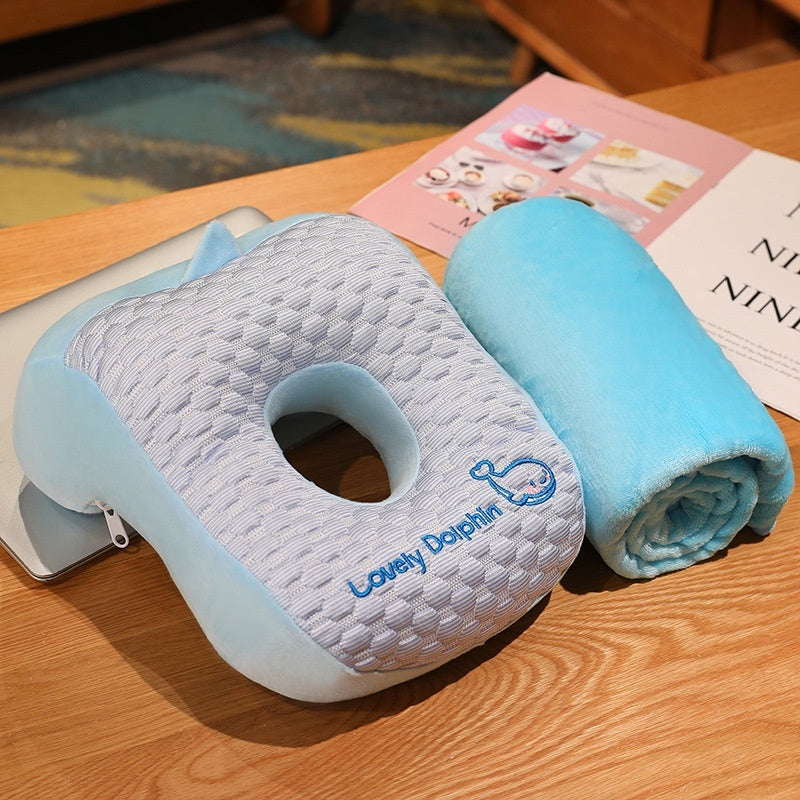 HKM-588435 Ice Silk Afternoon Nap Pillow for Students and Office Use, Available in Multiple Animal Designs and Sizes