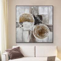 HKM-588563 Abstract Thick Oil Texture Landscape Canvas Art for Modern Home Decor, Multiple Sizes Available